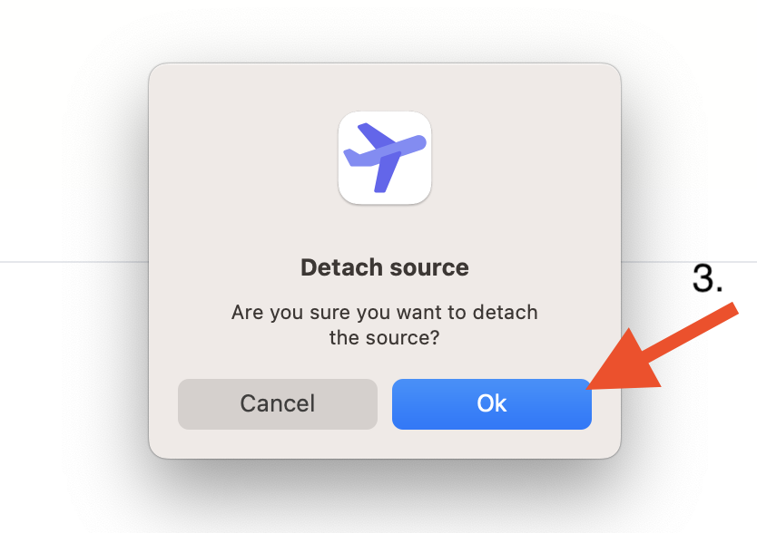 Detach source confirm