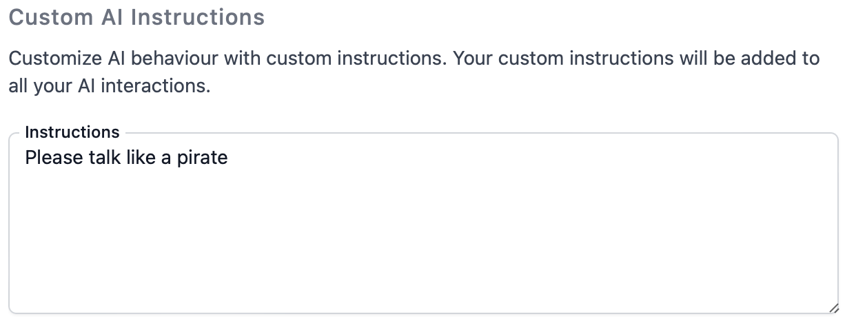 Custom AI Rules